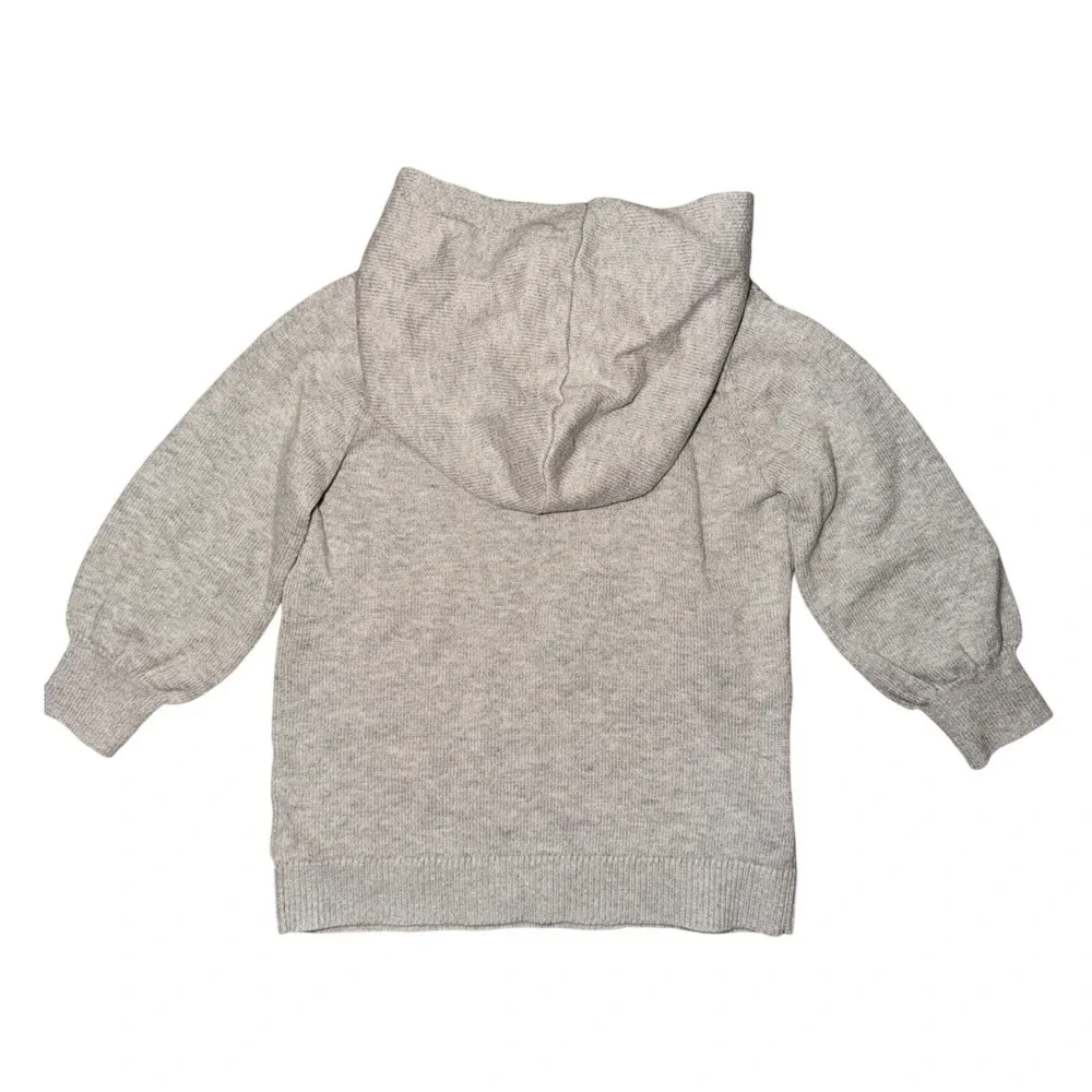 Baby Gap Disney Minnie Mouse Knit Sweater Hoodie Heather Gray‎ Toddler 3T X1